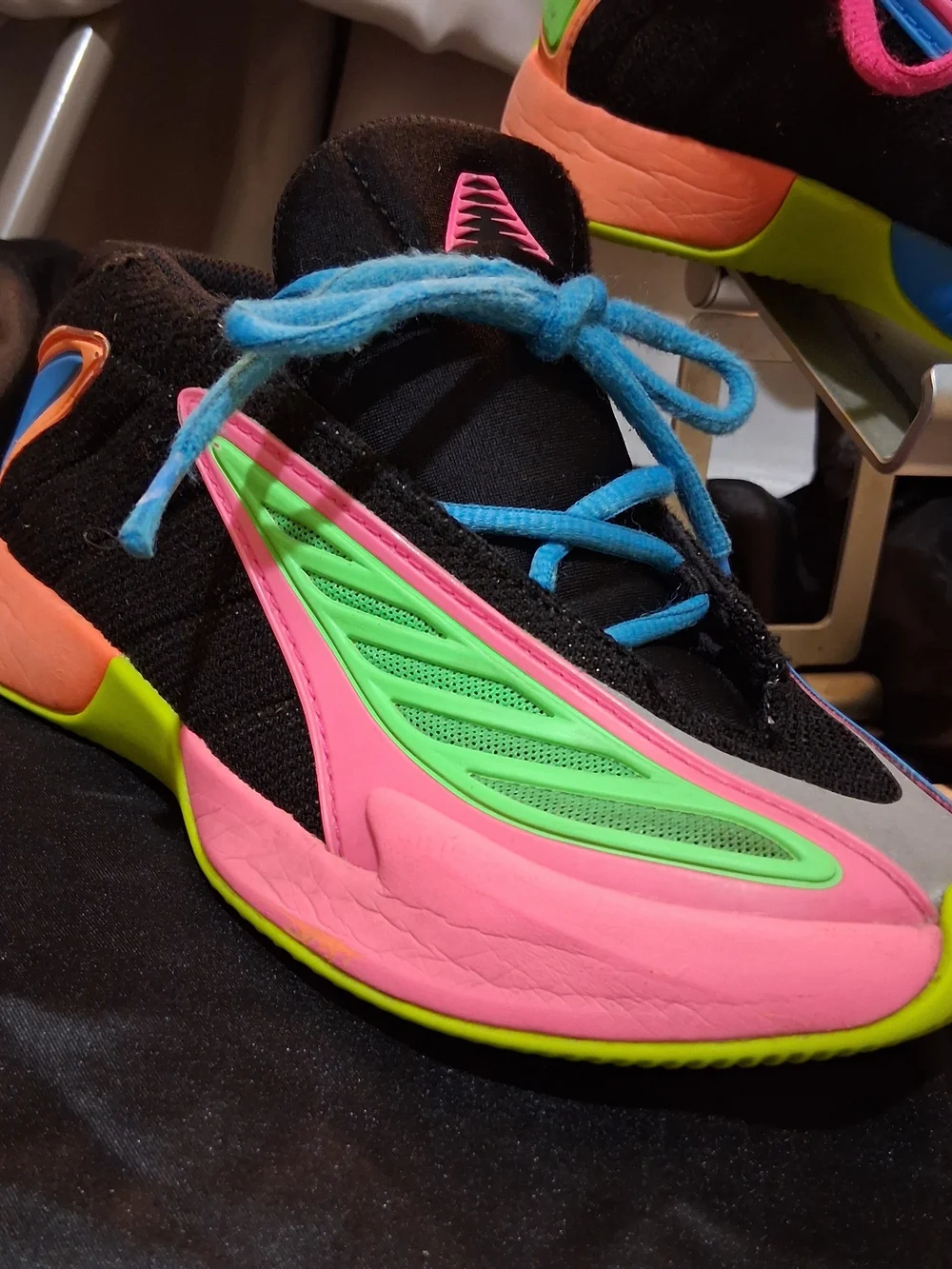 adidas Kids Neon Multicolor Sneakers - Pink, Blue & Neon Green